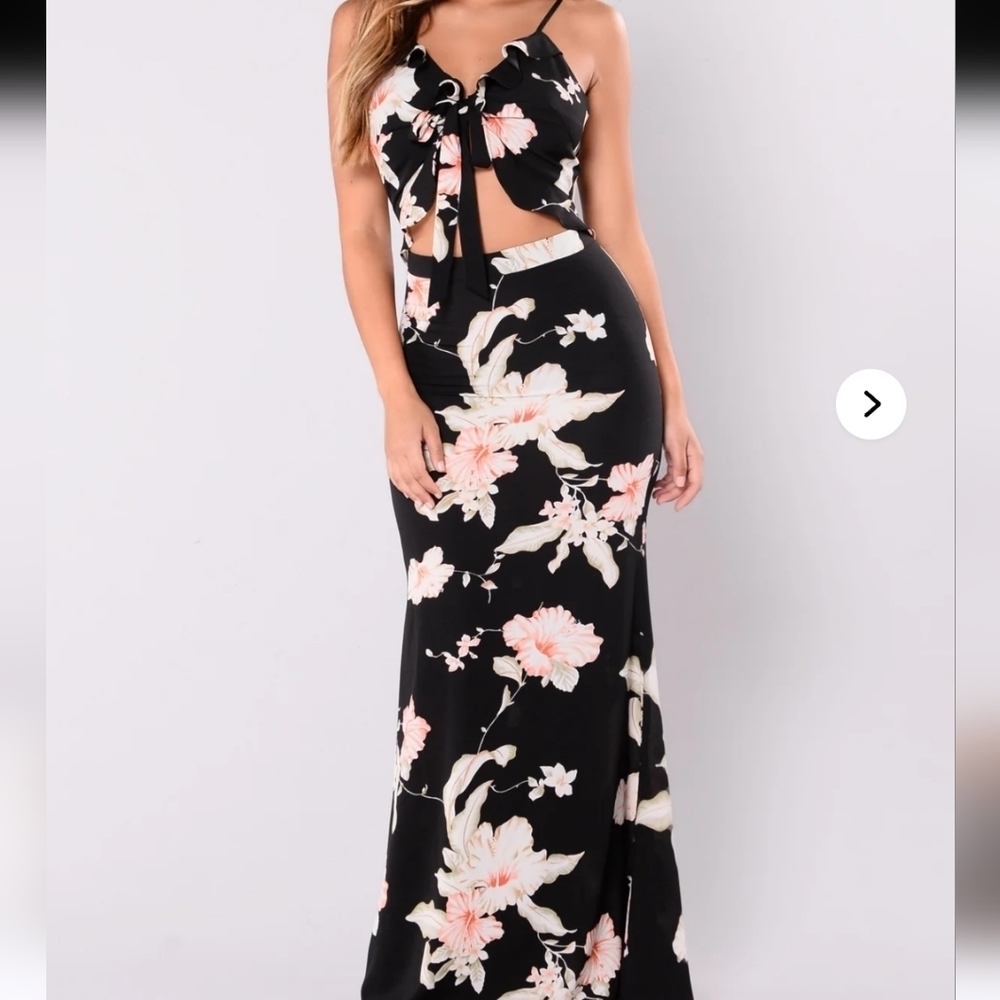 Floral Maxi Dress Sexy Date Night Party Concert Size XL Feminine
